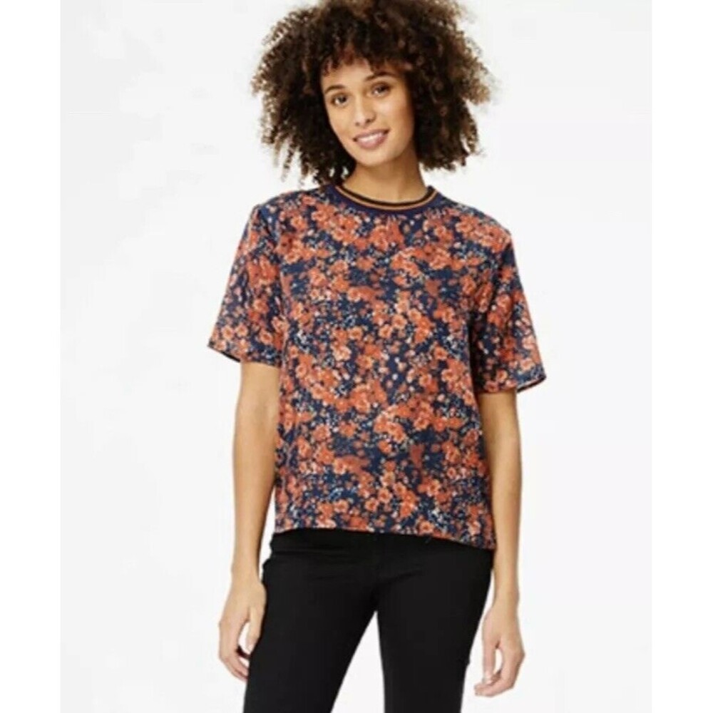 NWT Roller Rabbit Ettiene Misa Floral Shirt Size XL Silk Blend